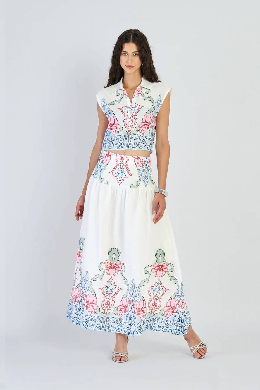 NEW BEYOND BY VERA kara skirt in matinee sky